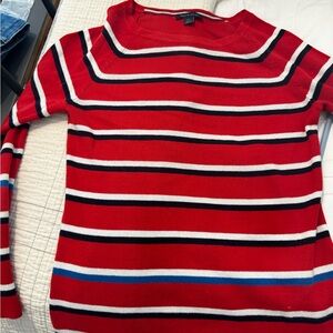 Tommy Hilfiger Red Striped Sweater